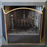 D02. Brass firescreen. 